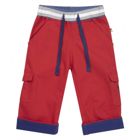 Pantalon rouge ceinture bord-côte Piccalilly