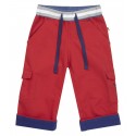 Pantalon rouge 6-12 mois ceinture bord-côte Piccalilly