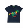 T-shirt manches courtes en coton biologique FRUGI - motif dinosaure / skate