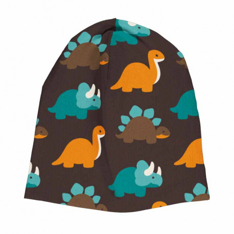 Bonnet en coton biologique Maxomorra, motif Dinosaure
