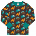 T-shirt 9-12 mois manches longues en coton biologique Maxomorra, motif Dinosaure