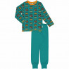 Pyjama manches longues en coton biologique Maxomorra, motif Train