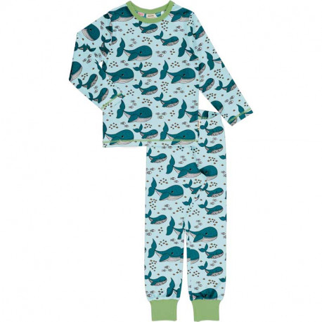 Pyjama manches longues Meyadey, motif baleine