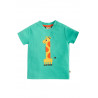 T-shirt manches courtes en coton biologique Frugi, motif "j'ai 1 an", girafe