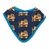 Bavoir bandana en coton biologique Maxomorra, motif bulldozer