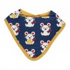 Bavoir bandana en coton biologique Maxomorra, motif souris