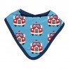 Bavoir bandana en coton biologique Maxomorra, motif camion de pompiers