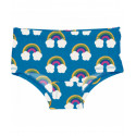 Culotte 4-5 ans en coton biologiqe Maxomorra, motif arc-en-ciel bleu