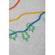 Haut manches longues en coton biologique Frugi, motif montagnes / VTT