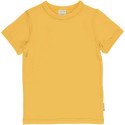 T-shirt manches courtes en coton biologique Maxomorra, jaune soleil