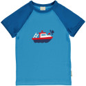 T-shirt manches courtes en coton biologique Maxomorra, motif bateau pompier