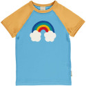 T-shirt manches courtes en coton biologique Maxomorra, motif arc-en-ciel