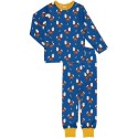 Pyjama hiver en coton biologique Maxomorra, motif loup