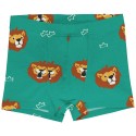 Boxer en coton biologique Maxomorra, motif lion vert