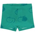 Boxer en coton biologique Maxomorra, motif pomme turquoise