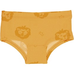 Culotte en coton biologique Maxomorra, motif lion jaune