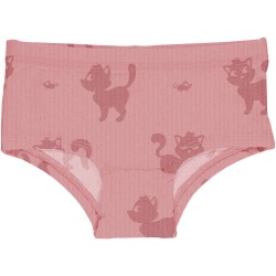 Culotte en coton biologique Maxomorra, motif chat rose