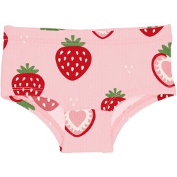 Culotte en coton biologique Maxomorra, motif fraise 2026