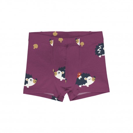 Boxer en coton biologique Maxomorra, motif hérisson 2026