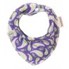 Bavoir bandana en coton bio ImseVimse - Cachemire violet